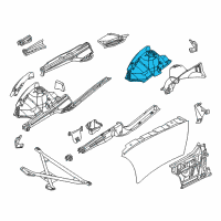 OEM BMW Z3 Section Of Left Front Wheel Housing Diagram - 41-14-8-401-313