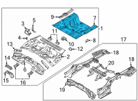 OEM 2021 Kia K5 Panel Assembly-Rear FLOO Diagram - 65513L3000