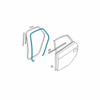 OEM 2008 Hyundai Elantra Weatherstrip-Rear Door Body Side LH Diagram - 83110-2H000-8M