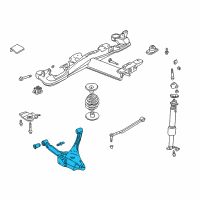OEM 2001 Cadillac Seville Rear Suspension Control Arm Assembly Diagram - 25820031