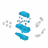 OEM Acura Box Assembly, Relay Diagram - 38250-SJA-A01