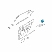 OEM 2007 Infiniti G35 Rear Power Window Switch Assembly Diagram - 25421-JK40D