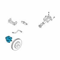 OEM 2009 Cadillac SRX Hub & Bearing Diagram - 89047639