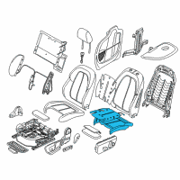 OEM BMW X1 Sports Seat Upholstery Parts Diagram - 52-10-7-430-801