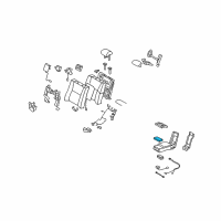 OEM 2012 Lexus LS600h Switch, Rear Power Seat Diagram - 84923-50240