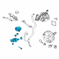 OEM 2011 Mercury Milan Master Cylinder Diagram - 9E5Z-2140-B