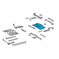 OEM Toyota Tacoma Rear Floor Pan Diagram - 58311-04063