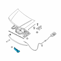 OEM Nissan Male Assy-Hood Lock Diagram - 65601-EA500