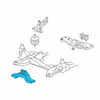 OEM 2010 Cadillac STS Mount-Trans Rear Diagram - 25892305