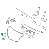 OEM 2012 Hyundai Accent Trunk Lid Latch Assembly Diagram - 81230-1R010