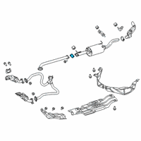 OEM 2020 Ram 1500 Gasket-Exhaust Pipe Diagram - 68505222AA