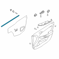 OEM 2015 Hyundai Accent Weatherstrip-Front Door Belt Inside LH Diagram - 82231-1R000-4X