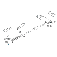 OEM 2021 Nissan Sentra Nut-Fix, Exhaust Tube Diagram - 20602-9U20B