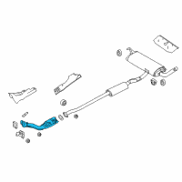 OEM 2019 Nissan Rogue Exhaust Tube, Front W/Catalyst Converter Diagram - 200A0-4BA2A