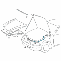 OEM 2001 Toyota Corolla Release Cable Diagram - 53630-02020