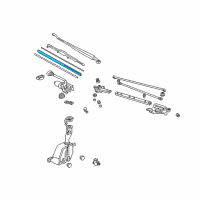 OEM 1999 Honda Civic Rubber, Blade (450MM) (Passenger Side) Diagram - 38472-SB2-305