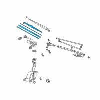 OEM 1998 Acura Integra Windshield Wiper Blade (450) (Passenger Side) Diagram - 76630-SH3-G11