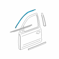 OEM 2002 Lincoln LS Window Molding Diagram - YW4Z-5420846-AAA