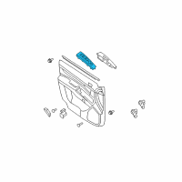 OEM Hyundai Santa Fe Power Window Main Switch Assembly Diagram - 93570-2B000-WK