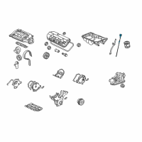 OEM 2001 Honda Odyssey Dipstick, Oil Diagram - 15650-P8A-A01