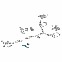 OEM 2013 Toyota Camry Rear Muffler Hanger Diagram - 17575-0P111