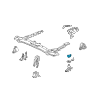 OEM 2000 Honda Accord Bracket, Side Engine Mounting Diagram - 50824-S84-A01