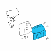 OEM 2006 Cadillac SRX Lift Gate Diagram - 15828682