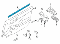 OEM Toyota GR86 Belt Weatherstrip Diagram - SU003-08670