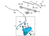 OEM Chevrolet Silverado Washer Reservoir Diagram - 84176929