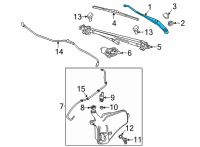 OEM Chevrolet Silverado Wiper Arm Diagram - 23387855