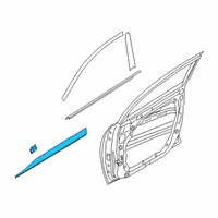 OEM 2018 Hyundai Kona GARNISH Assembly-FRT Dr Side, LH Diagram - 87721-J9000-CA