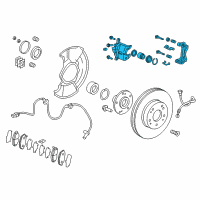 OEM 2020 Honda Accord Caliper Sub-Assembly, Left Front Diagram - 45019-TVA-000