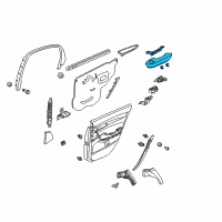 OEM 2012 Acura TL Armrest Assembly, Right Rear Door Lining (Gray) Diagram - 83702-TK4-A14ZA