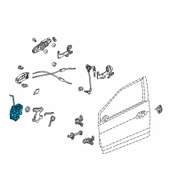 OEM 2010 Honda Insight Latch Assembly, Left Front Door Super Diagram - 72150-TM8-A01