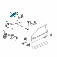 OEM 2010 Honda Insight Handle Assembly, Right Front Door (Outer) (Silver Metallic) Diagram - 72140-TM8-901ZC