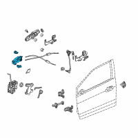 OEM 2011 Honda Insight Handle Assembly, Driver Side Inside (Warm Gray) Diagram - 72160-TM8-A01ZA