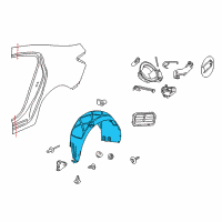 OEM 2015 Buick Regal Wheelhouse Liner Diagram - 22816835