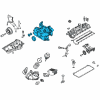 OEM 2010 BMW 335d Timing Case Cover, Bottom Diagram - 11-14-7-805-739