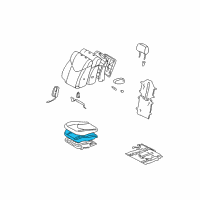 OEM Lexus Pad, Front Seat Cushion, LH (For Separate Type) Diagram - 71512-48010