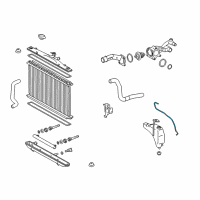 OEM 2010 Lexus RX450h Hose Or Pipe(For Radiator Reserve Tank) Diagram - 16377-31260