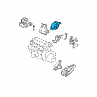 OEM 2007 Honda Fit Rubber, RR. Engine Insulator (MT) Diagram - 50810-SLN-003