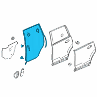 OEM 2021 Honda Passport Weatherstrip R, RR Door Diagram - 72810-TG7-A02