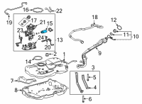 OEM 2022 Lexus NX350h Fuel Pump Diagram - 23221-25030
