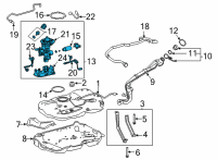 OEM 2022 Lexus NX350h Tube Assembly, Fuel SUCT Diagram - 77020-42251