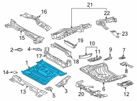 OEM Toyota RAV4 Prime Center Floor Pan Diagram - 58211-42040