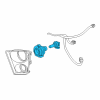 OEM 2014 Chevrolet Camaro Fog Lamp Assembly Diagram - 22830038