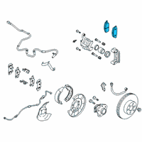 OEM 2019 Nissan Rogue Sport Rear Brake Pads Kit Diagram - D4060-4CU2A