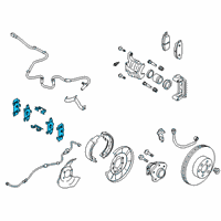 OEM Nissan Hardware Kit-Rear Disc Brake Pad Diagram - D4080-4CA0A