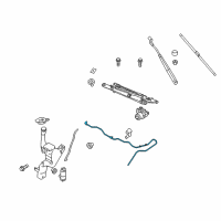 OEM 2011 Ford Fiesta Washer Hose Diagram - BE8Z-17K605-A