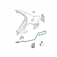 OEM 2007 Toyota Corolla Release Cable Diagram - 77035-02100
